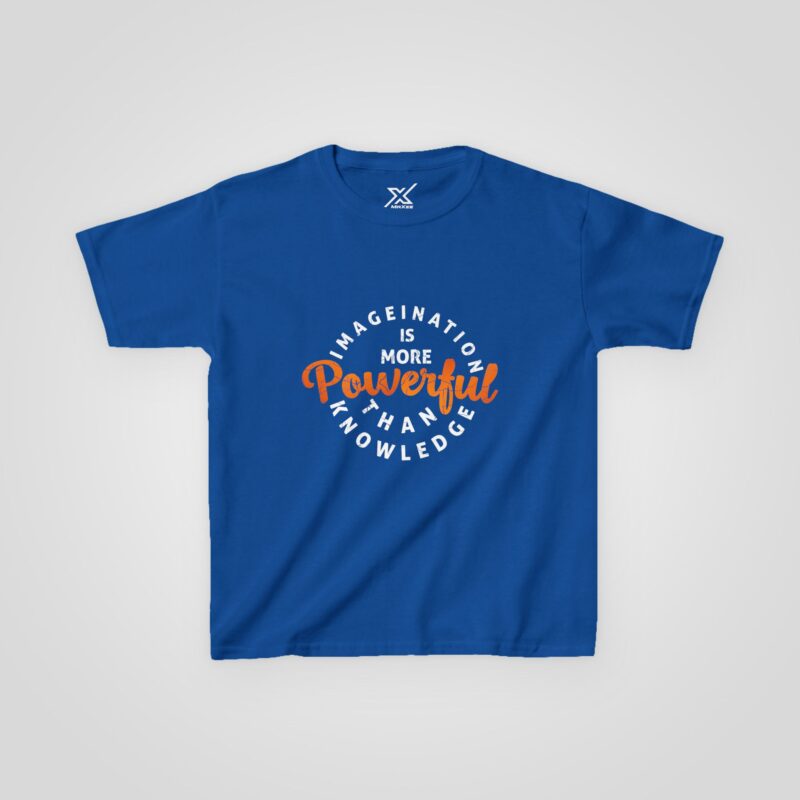 Imageination is More Powerful Than Knowledge– Kids’ Heavy Cotton™ T-Shirt - Image 3