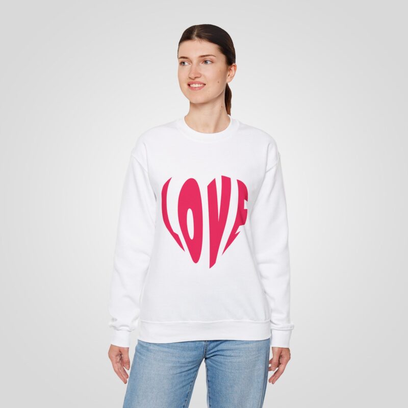 Love Heart – Women’s Heavy Blend™ Crewneck Sweatshirt - Image 5