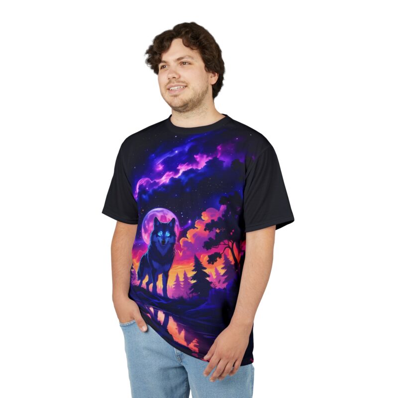 The Cosmic Wolf – Men’s 3D Print T-Shirt