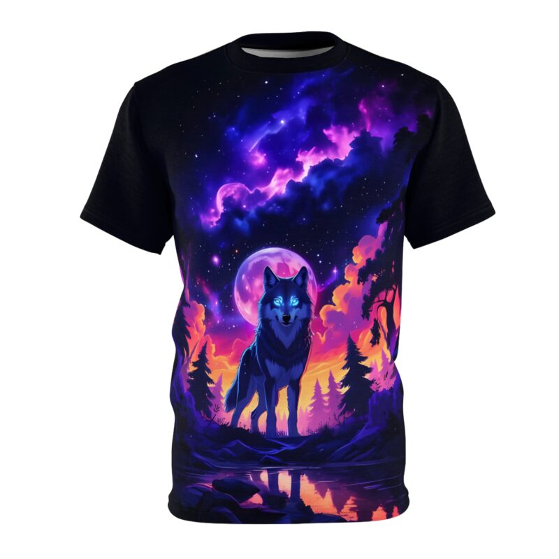 The Cosmic Wolf – Men’s 3D Print T-Shirt - Image 3