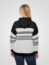 Monochrome Striped Elegance - Full Print Hoodie for Women - Image 2